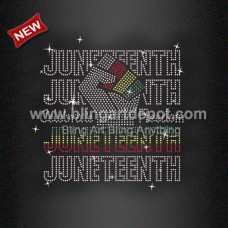 China Factory Sale Juneteenth Hot-fix Rhinestone Transfer Designs